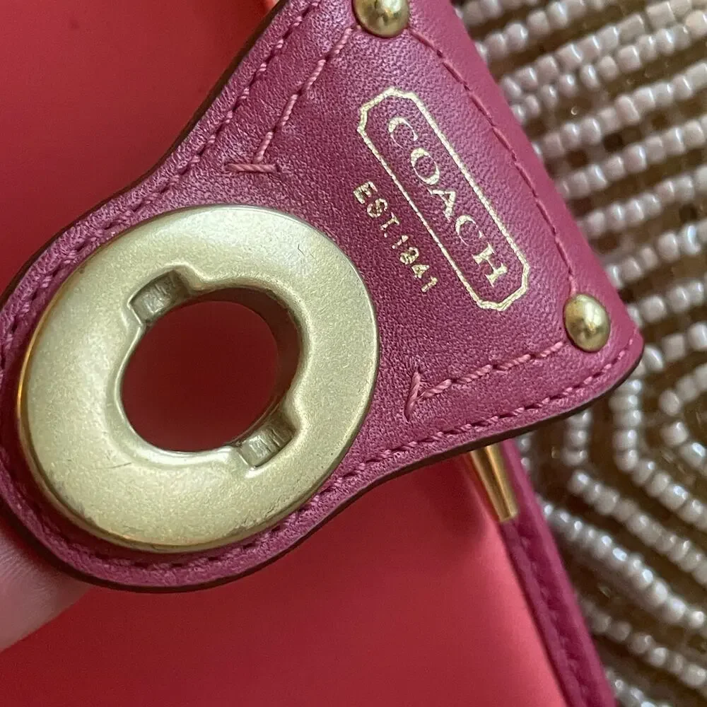 Coach Legacy Turnlock Planner Cover Pink Leather Agenda, Pen, Notebook Rare Y2K